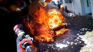 Helmet Cam Car Fire Video Hollywood Professional Firefighters