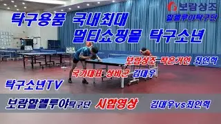 보람상조 시합동영상 국가대표상비군 김대우 vs 보람할렐루야탁구단 작은거인 최인혁