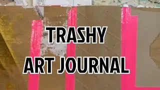 ART JOURNAL FROM TRASH: PINK DUCT TAPE 1