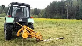 Косим траву трактором БЕЛАРУС МТЗ 82.1