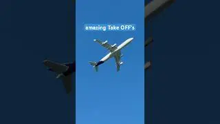 Airbus ✈️ A340 Lufthansa & Boeing 777 UNITED Airlines 👋amazing TAKE OFF‘s spotted 🛫#shorts