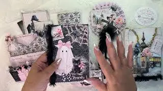 Halloween Hop Giveaway by ⁨@ShabbyArtBoutique Ghost Tours Etsy kit TUTORIAL Spiderweb