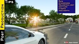 Creating Atmosphere, Haze, Mist, Rays, Sun Flare in Architectural Renderings   Photoshop Tutorial