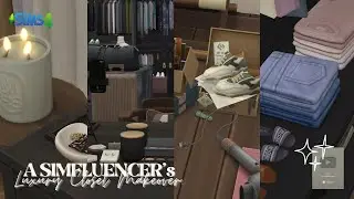 Walk-In Closet MAKEOVER Fit for a Simfluencer! 🤳 | SIMS 4 SPEED BUILD with COMMENTARY + AM GRWM VLOG