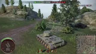 World of Tanks PS4 эпичный бой на кв-1 соло