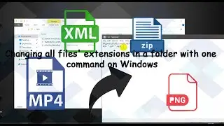 Changing all files format in a folder with one command on Windows