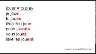 French Regular ER Verbs