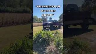 Should you put gas in coolant? #truck