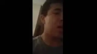 Legendary kid tells Skype girl goodnight as he falls backwards