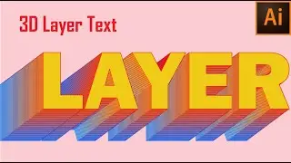 Easiest way to create 3d layer text and color blending use blend tool in Illustrator (Revised Ver)