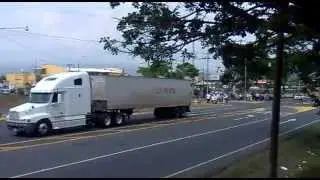 Manifestación entrada de San Ramón - Camioneros expresan su solidaridad con la manifestación