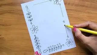 Border design idea / Easy Border design on paper ideas