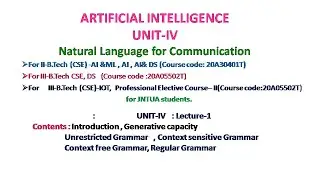 PHRASE STRUCTURE GRAMMARS | Natural Language Processing | TYPES OF GRAMMAR |  GENERATIVE CAPACITY