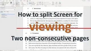 How to split Microsoft word screen to view two non-consecutive pages 