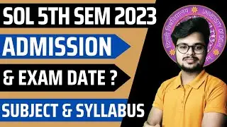 DU SOL Fifth Semester Admission & Exam Date Update 2023 (Subject & Syllabus)
