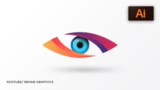 Colorful eye logo design in illustrator  |  eye logo design illustrator