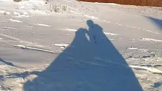 Мчим на электроснегокате из гироскутера