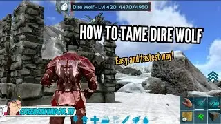 [02] ARK MOBILE How to tame Dire Wolf with a trap, EASY & FASTEST WAY