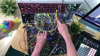 Generative music with Mutable Instruments Marbles, Make Noise Maths, Klavis Quadigy and Logica