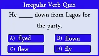 Irregular Verbs Quiz 7: Can You Score 10/10?