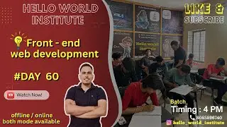 for of  and in loop in javascript || Frontend Web Development  @helloworld_institute