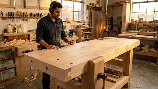 Man Makes the BEST Woodworking WORKBENCH Step by Step | by 