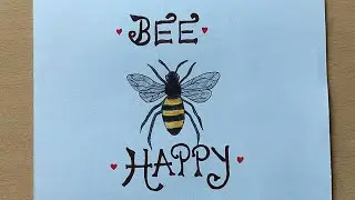 Doodle Quotes | Bee Happy | Doodle With Me #3