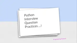 Python Interview Question | Data Science | Data Engineering | Muchine Learning