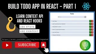 Build Todo App in React - Part 1 || Intro to useContext Hook || Learn Context API
