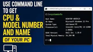 How to Find CPU Name and PC Model Number Using Command Prompt (CMD)