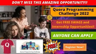 Quora Programming Challenge 2022 | Free Swags and Placement Opportunity| Free Certificate |Tech News