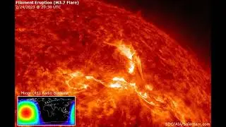 Filament Eruption + M3.7 X-Ray Event (2/24/2023) - SolarHam.com