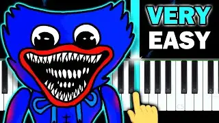 His Name is Huggy, Huggy Wuggy - Poppy Playtime - VERY EASY Piano tutorial