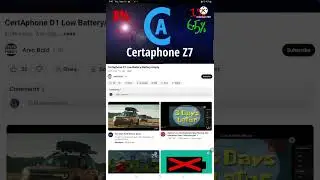 Certaphone A2 full charged/low battery/battery empty