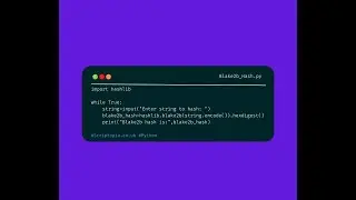 Python hashlib - BLAKE2b hash generator