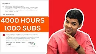 YouTube new Monetization Rules 2018 - How to get 4000 Watch Hours and 1000 Subscribers (हिंदी)