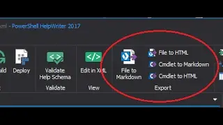 Create PowerShell help file in HTML and Markdown