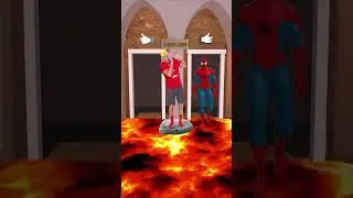 floor is Lava! monsters attacked dad! Doors and monsters!