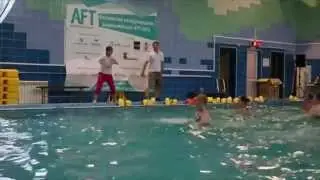 Aquafit/Аквааэробика (Алена Игнатович - урок на мелкой воде) часть 1 (AFT 2012)
