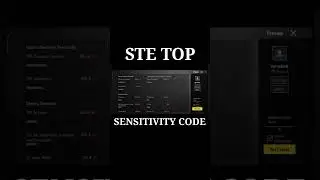 STE TOP SENSITIVITY CODE// STE TOP SENSITIVITY SETTINGS CONTROL ZONE