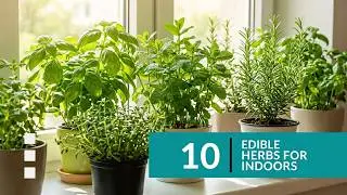10 Edible herbs to grow in kitchen or Indoor #indoorherbs #indoorplant