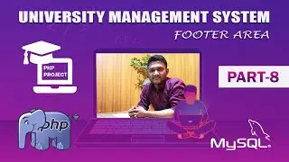 PHP & MYSQL || University Management System || Footer Area || Part-8