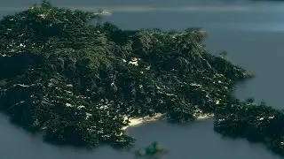 Minecraft Timelapse | Tropic island 1500x1500 (WorldPainter)