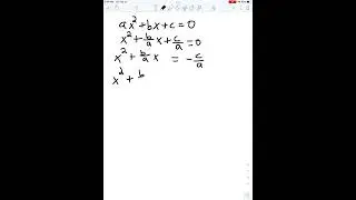 HOW TO DERIVE QUADRATIC FORMULA!! #maths #math #algebra