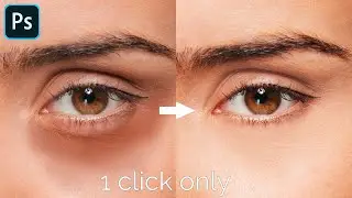 How to remove Dark circles in Photoshop | One click edit