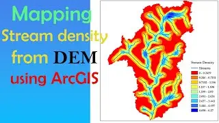 How to map stream drainage density systems using ArcMap
