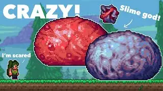 Fighting SLIME GOD in Master Mode Revengance Terraria (Calamity Mod)