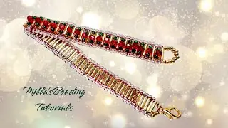 Easy Christmas Beading Bracelet 💎 #beadingtutorials #beading #artesanato #beadsjewellery