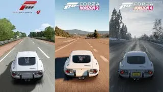 Forza Motorsport 4 vs Forza Horizon 2 vs Forza Horizon 4 - 1969 Toyota 2000GT Sound Comparison