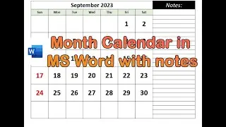 How to Create a Table Calendar Design in Microsoft Word ||MS Word || Master Mind New Video
